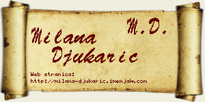 Milana Đukarić vizit kartica